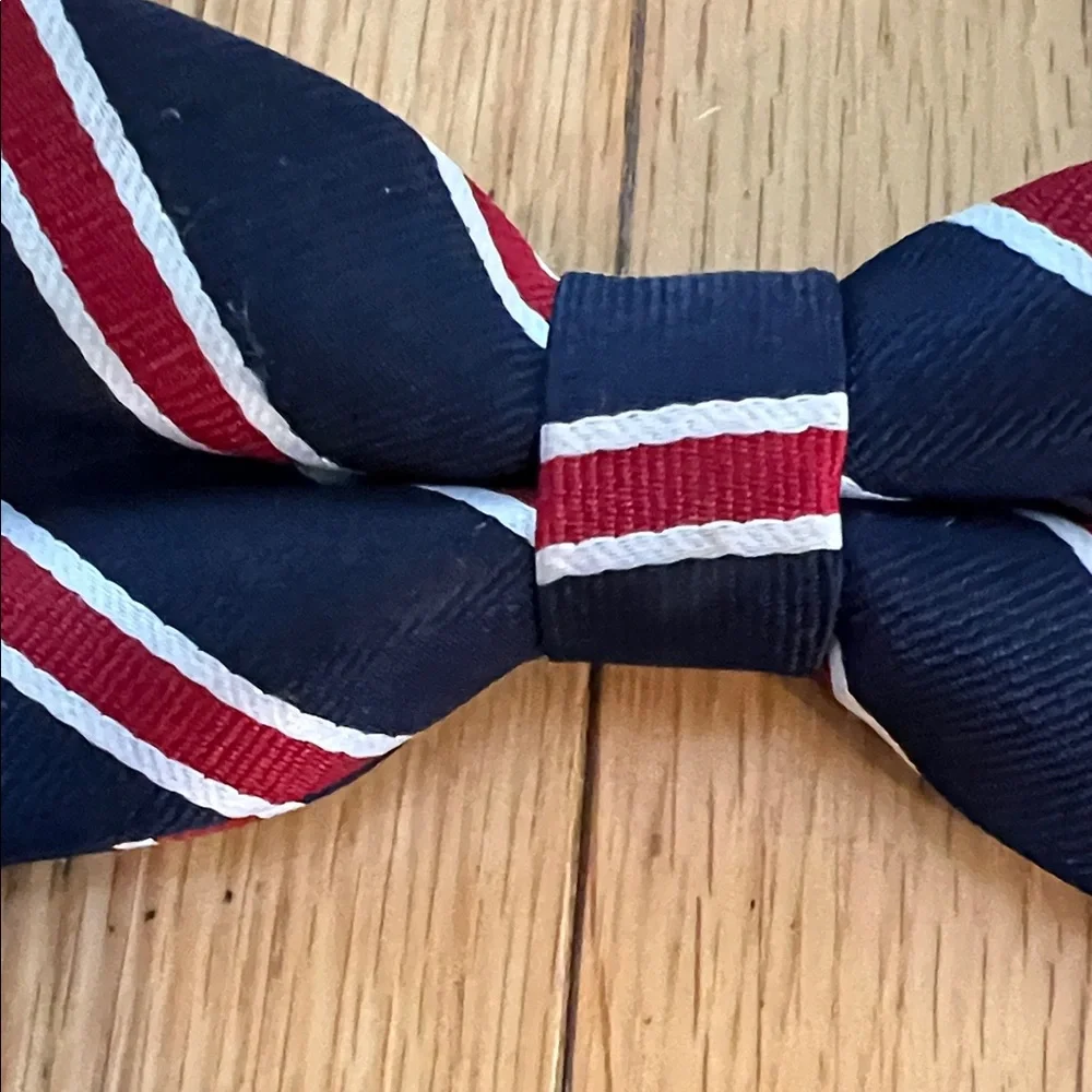 Set of Three Kids Bow Ties Clip On - Striped and Polka Dot
